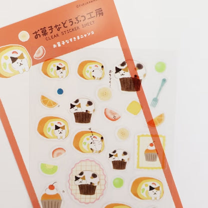 Furukawashiko Clear Sticker Sheet - Sweets Animal Workshop Vol. 3 - Sukima Nyanko
