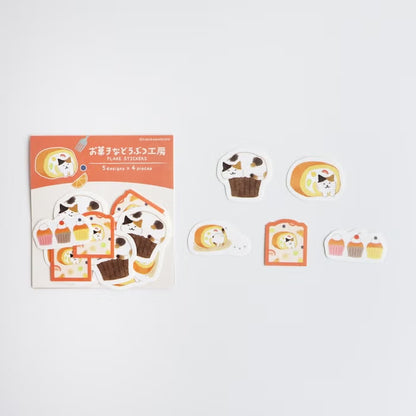 Furukawashiko Washi Flake Stickers - Sweets Animal Workshop Vol. 3 - Sukima Nyanko