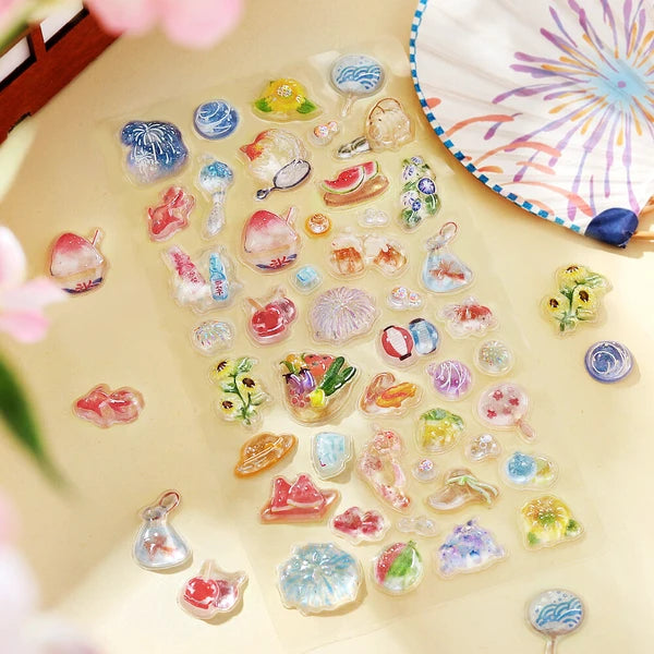BGM Kyururun 3D Sticker Sheet - 2026 Summer Limited - Summer