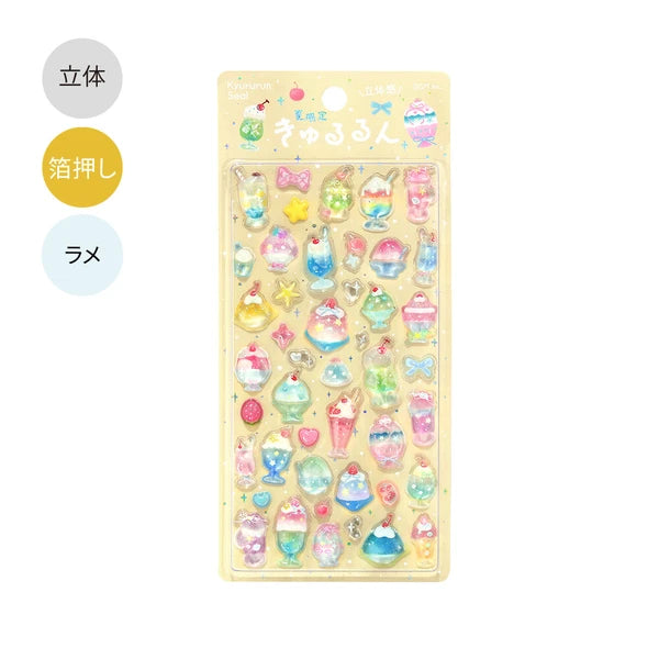 BGM Kyururun 3D Sticker Sheet - 2026 Summer Limited - Summer Sweet