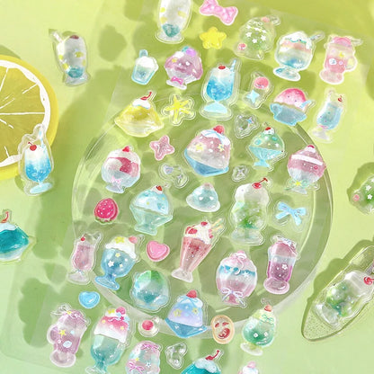 BGM Kyururun 3D Sticker Sheet - 2026 Summer Limited - Summer Sweet