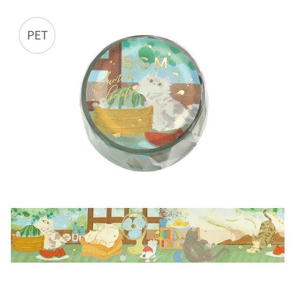 BGM Washi Tape - 2026 Summer Limited - Summer Vacation for Cats