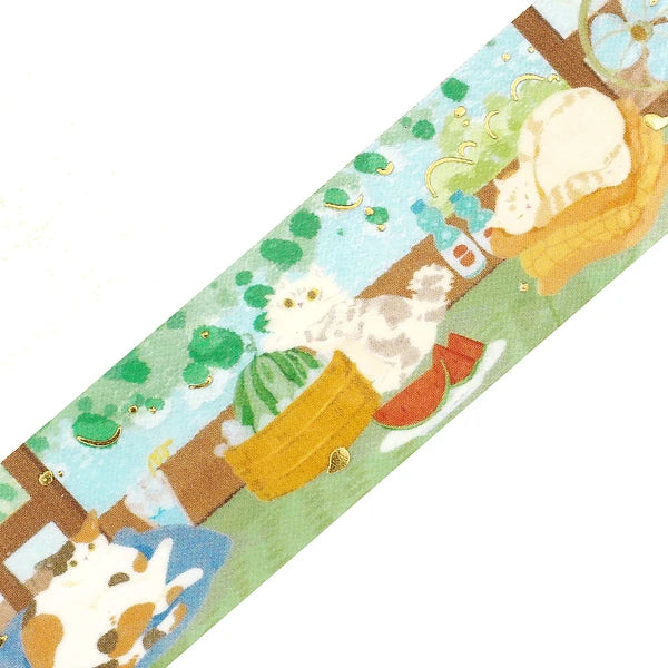 BGM Washi Tape - 2026 Summer Limited - Summer Vacation for Cats