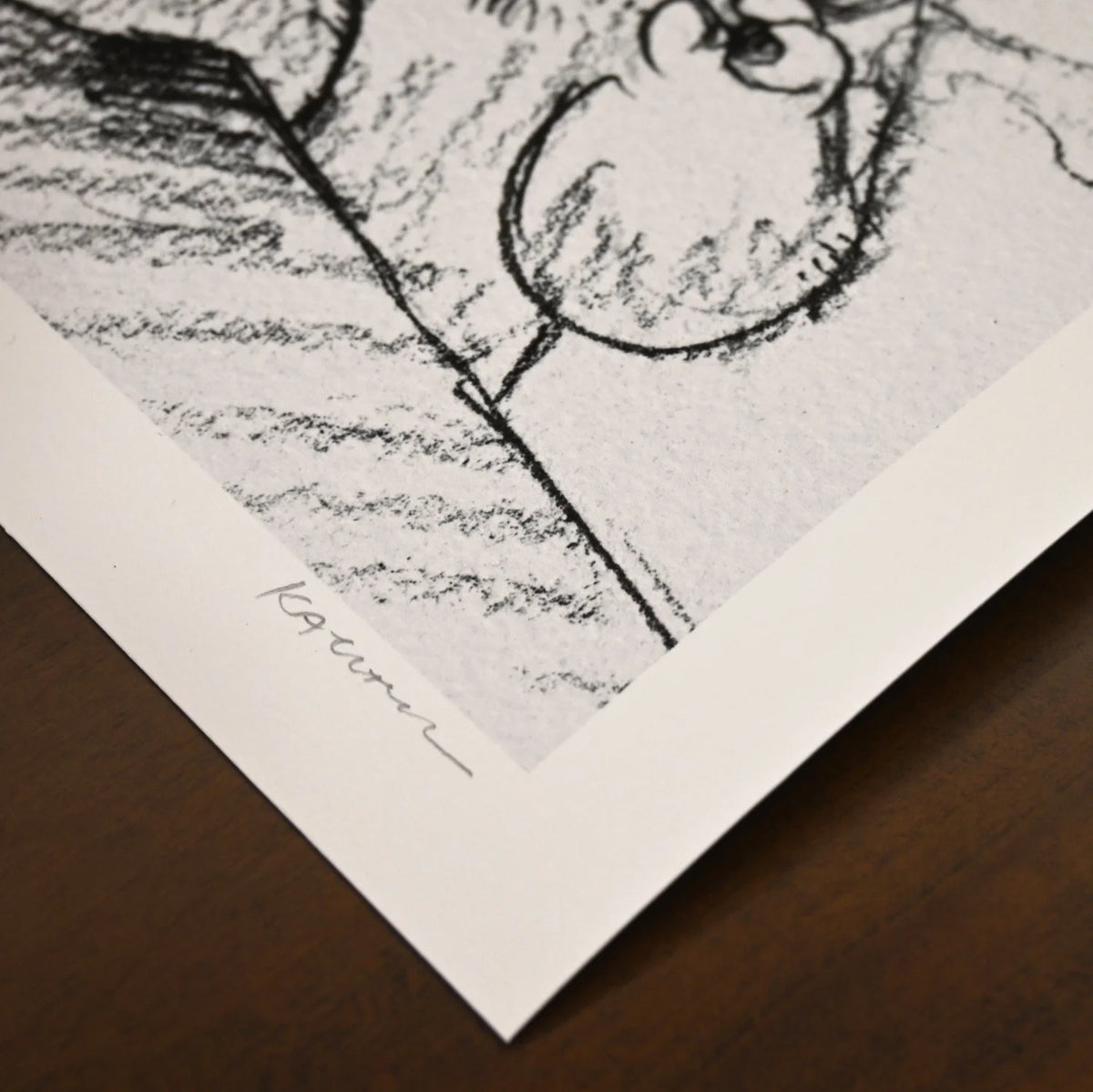 Dawning Crow - 8.5x8.5" Art Print - Sunglasses Smoking Cat