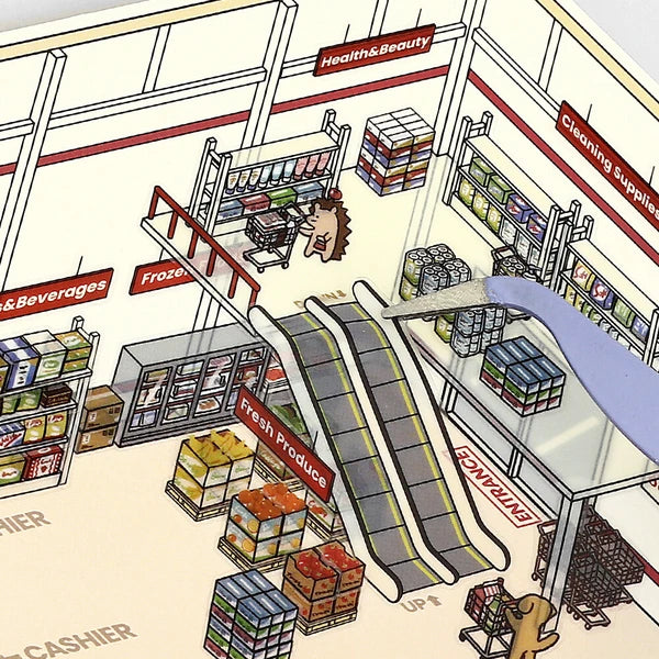 BGM Deco 2.5D Sticker Sheet - Diorama Vol. 3 - Supermarket