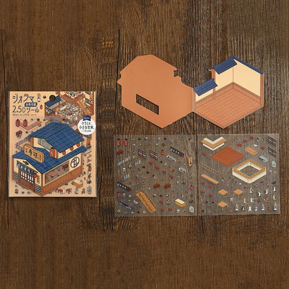 BGM Deco 2.5D Sticker Sheet - Diorama Vol. 3 - Sushi Restaurant