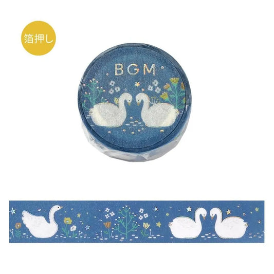 BGM Foil Washi Tape - Nordic Forest Series - Swan Lake
