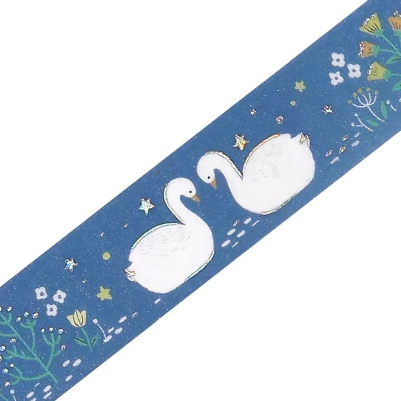 BGM Foil Washi Tape - Nordic Forest Series - Swan Lake