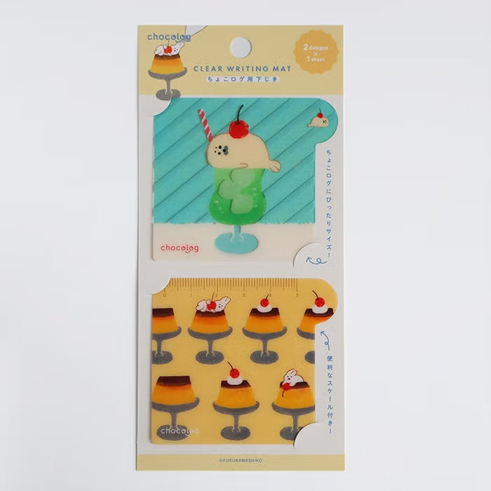 Furukawashiko Chocolog Clear Writing Mat - Sweets Animal Workshop