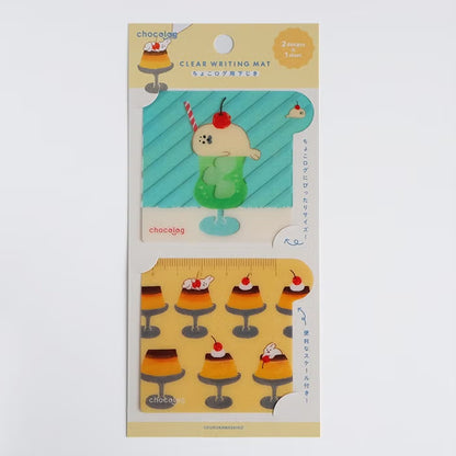 Furukawashiko Chocolog Clear Writing Mat - Sweets Animal Workshop