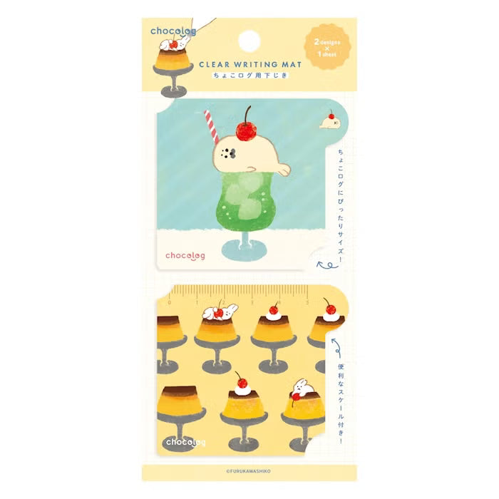 Furukawashiko Chocolog Clear Writing Mat - Sweets Animal Workshop