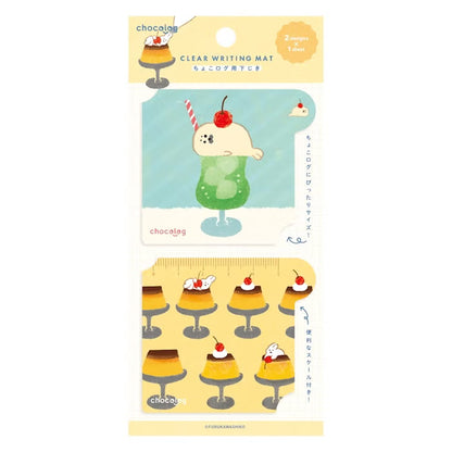Furukawashiko Chocolog Clear Writing Mat - Sweets Animal Workshop