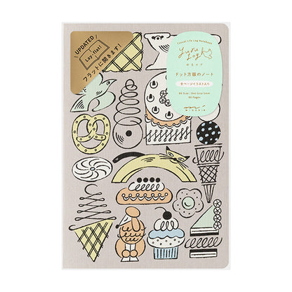 Midori Yuru Log Notebook - B6 - Sweets & Animals
