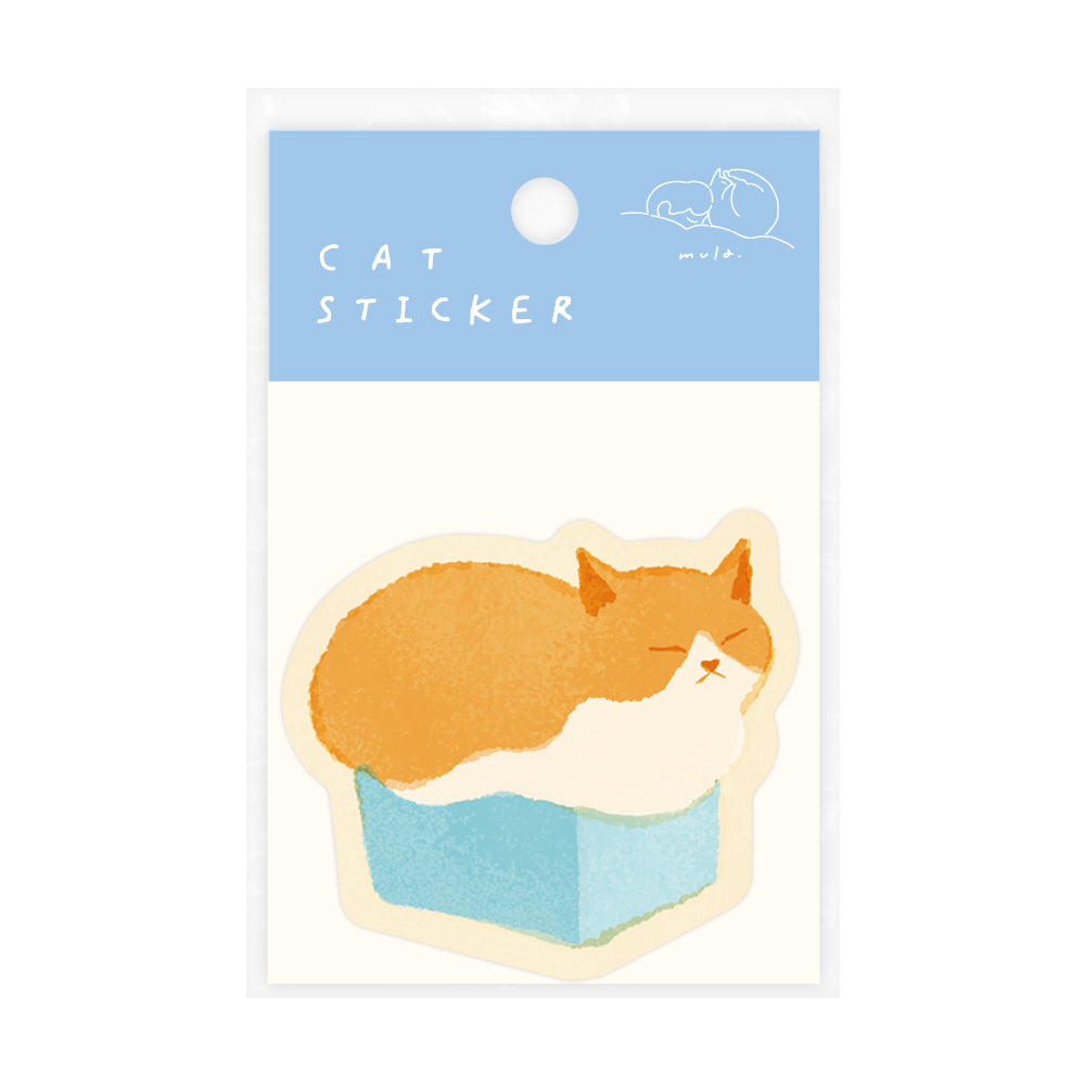 RYU-RYU x mula - Cat Sticker - Taiwan Castella