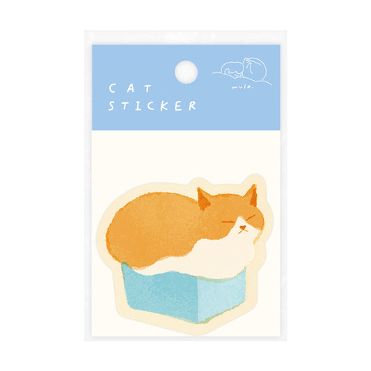 RYU-RYU x mula - Cat Sticker - Taiwan Castella
