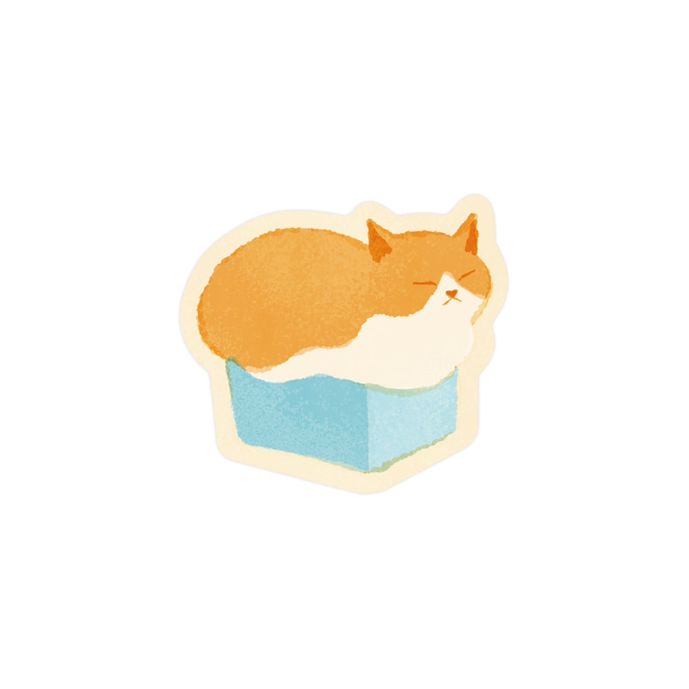 RYU-RYU x mula - Cat Sticker - Taiwan Castella