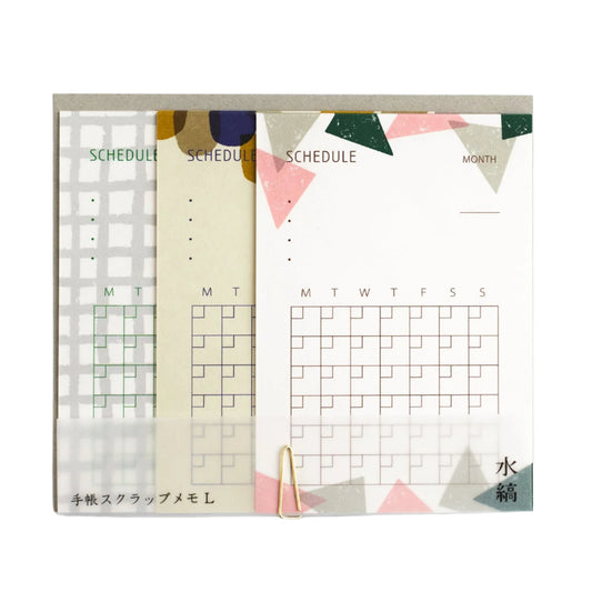 Mizushima Techo Scrap Large Memo Pad - Schedule