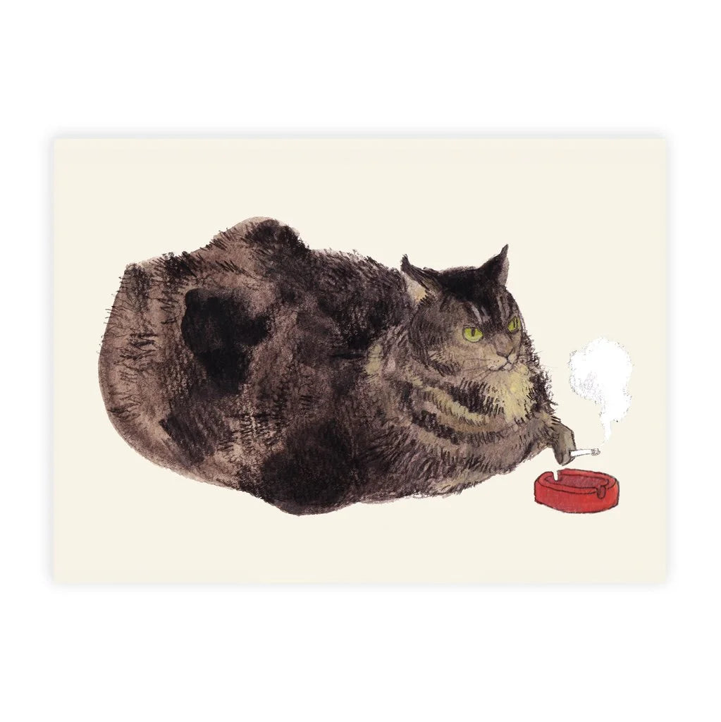 Dawning Crow - Postcard - The Smoking Cat