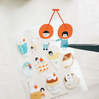 Yohand Studio Tiny Sticker Sheet - Afternoon Tea