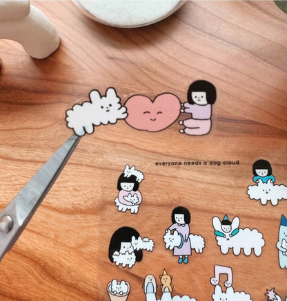 Yohand Studio Tiny Sticker Sheet - Dog Cloud Friends