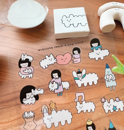 Yohand Studio Tiny Sticker Sheet - Dog Cloud Friends