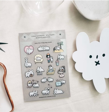 Yohand Studio Tiny Sticker Sheet - Dog Cloud Daily