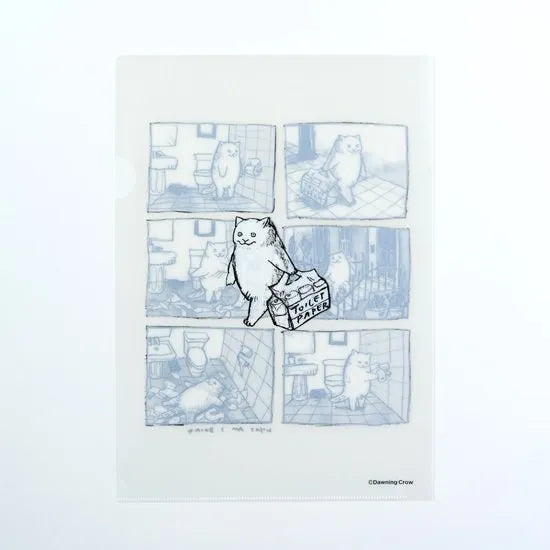 Dawning Crow - A4 Clear File Folder - Toilet Paper