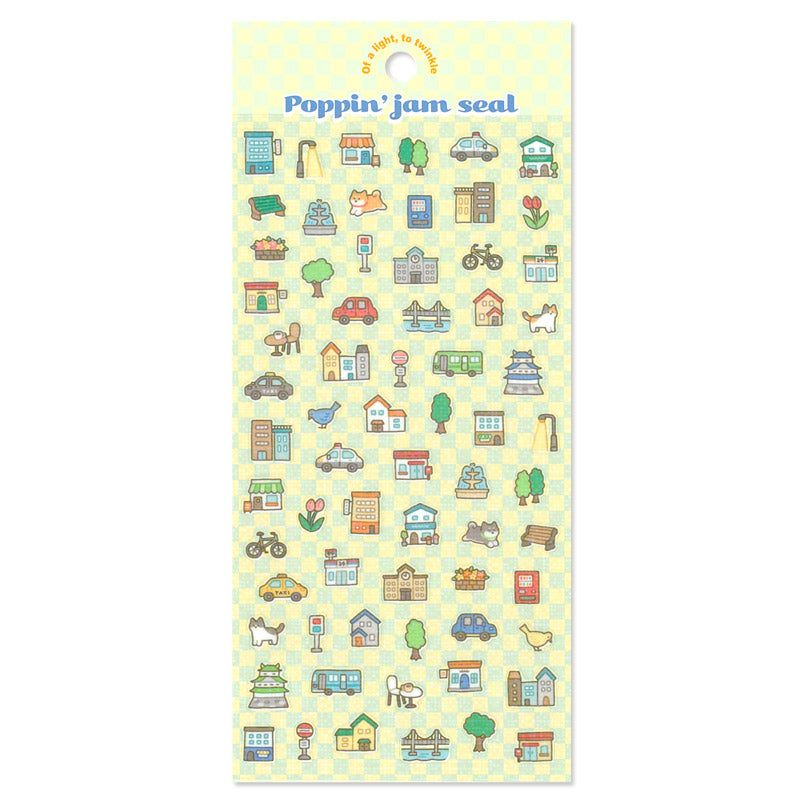 Mind Wave Sticker Sheet - Poppin' Jam Seal - Town