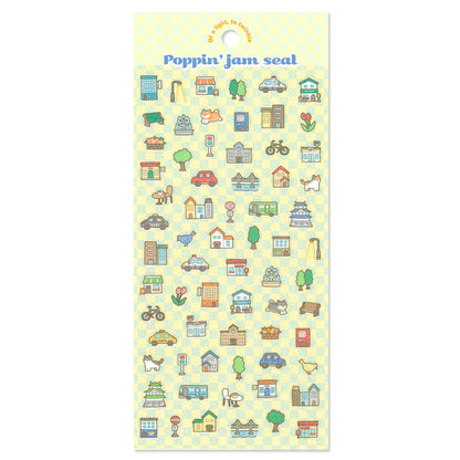 Mind Wave Sticker Sheet - Poppin' Jam Seal - Town