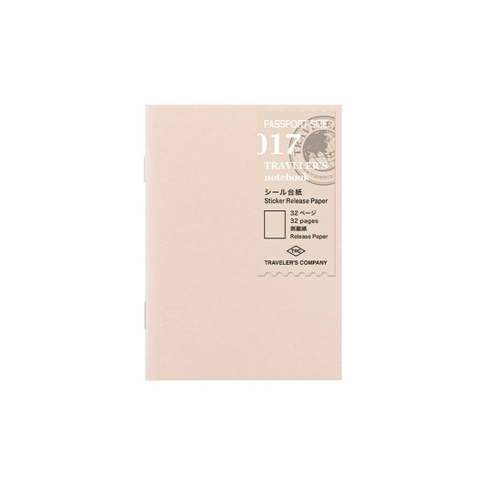 TRAVELER'S Passport Size Refill - Sticker Release Paper 017
