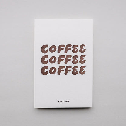 WHOSMiNG Letterpress Postcard - TRiPLE Coffee