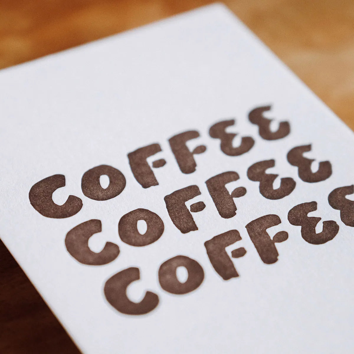 WHOSMiNG Letterpress Postcard - TRiPLE Coffee