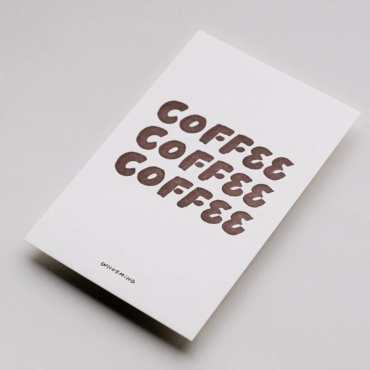 WHOSMiNG Letterpress Postcard - TRiPLE Coffee