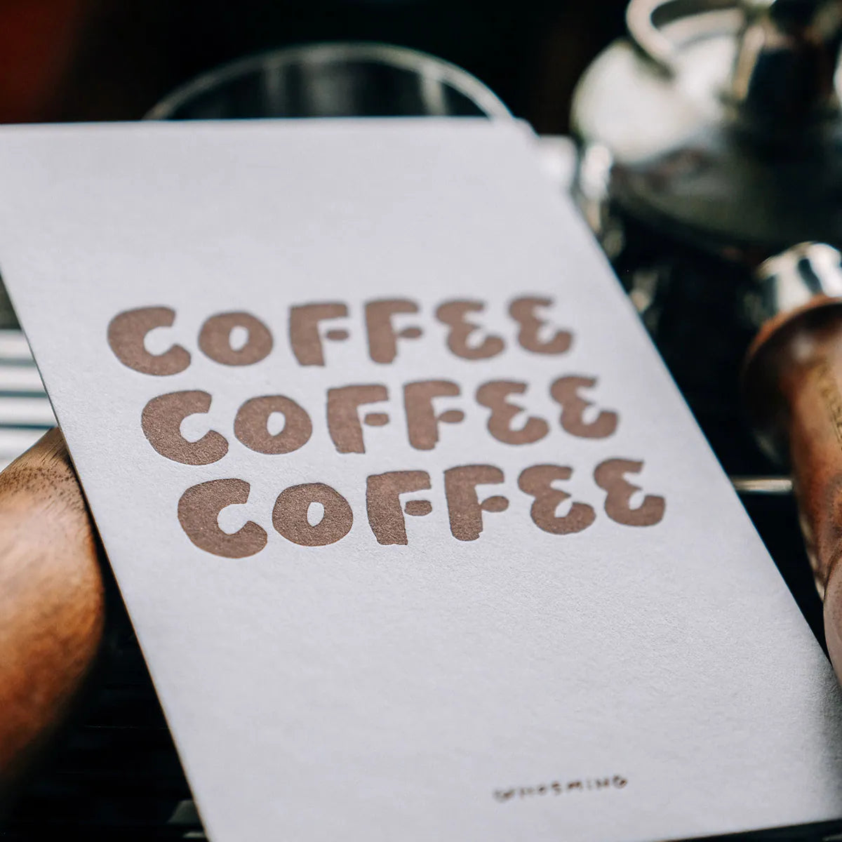 WHOSMiNG Letterpress Postcard - TRiPLE Coffee