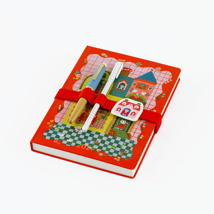 Hobonichi Bookmark with Charm - Yumi Kitagishi: White Cat