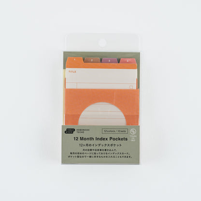 Hobonichi - TSUKI no IRO: 12 Month Index Pockets