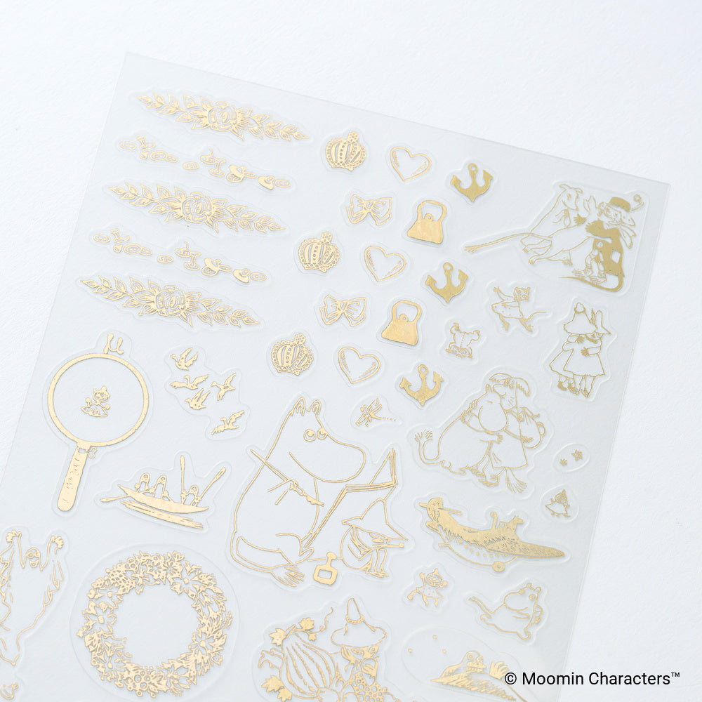 Hobonichi Foil-Stamped Clear Stickers - Moomin Adventure Log