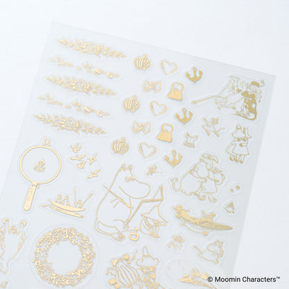 Hobonichi Foil-Stamped Clear Stickers - Moomin Adventure Log