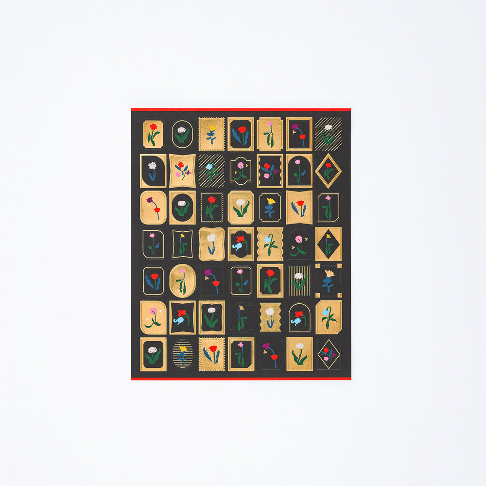 Hobonichi Foil-Stamped Sticker Sheet - Yoshie Watanabe: Petit Bloom