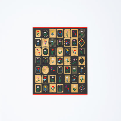 Hobonichi Foil-Stamped Sticker Sheet - Yoshie Watanabe: Petit Bloom