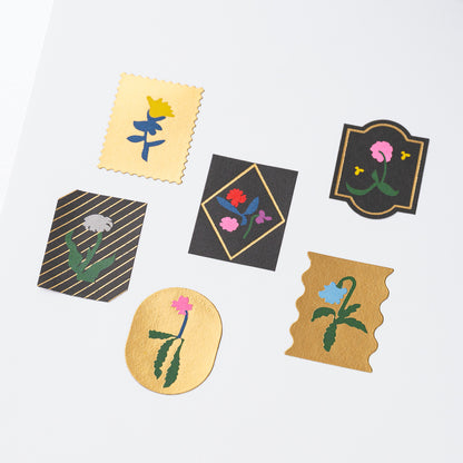 Hobonichi Foil-Stamped Sticker Sheet - Yoshie Watanabe: Petit Bloom
