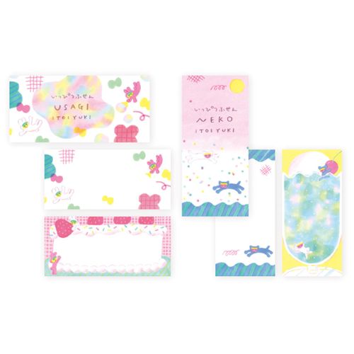 Cozyca x Itoi Yuki - Ippitsusen Sticky Notes - Usagi, Neko