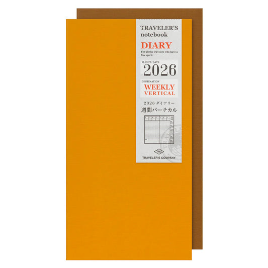 TRAVELER'S Regular Size Refill - 2026 Weekly Vertical