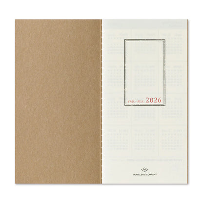 TRAVELER'S Regular Size Refill - 2026 Weekly Vertical