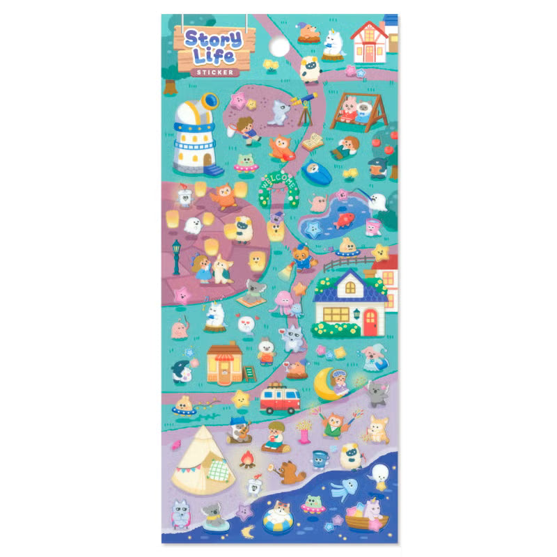 Mind Wave Story Life Sticker Sheet - Village PM