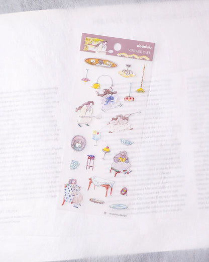 dodolulu - Matte Sticker Sheet - Vintage Cafe