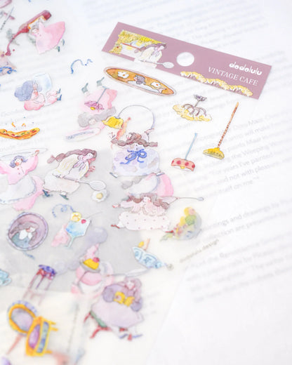 dodolulu - Matte Sticker Sheet - Vintage Cafe