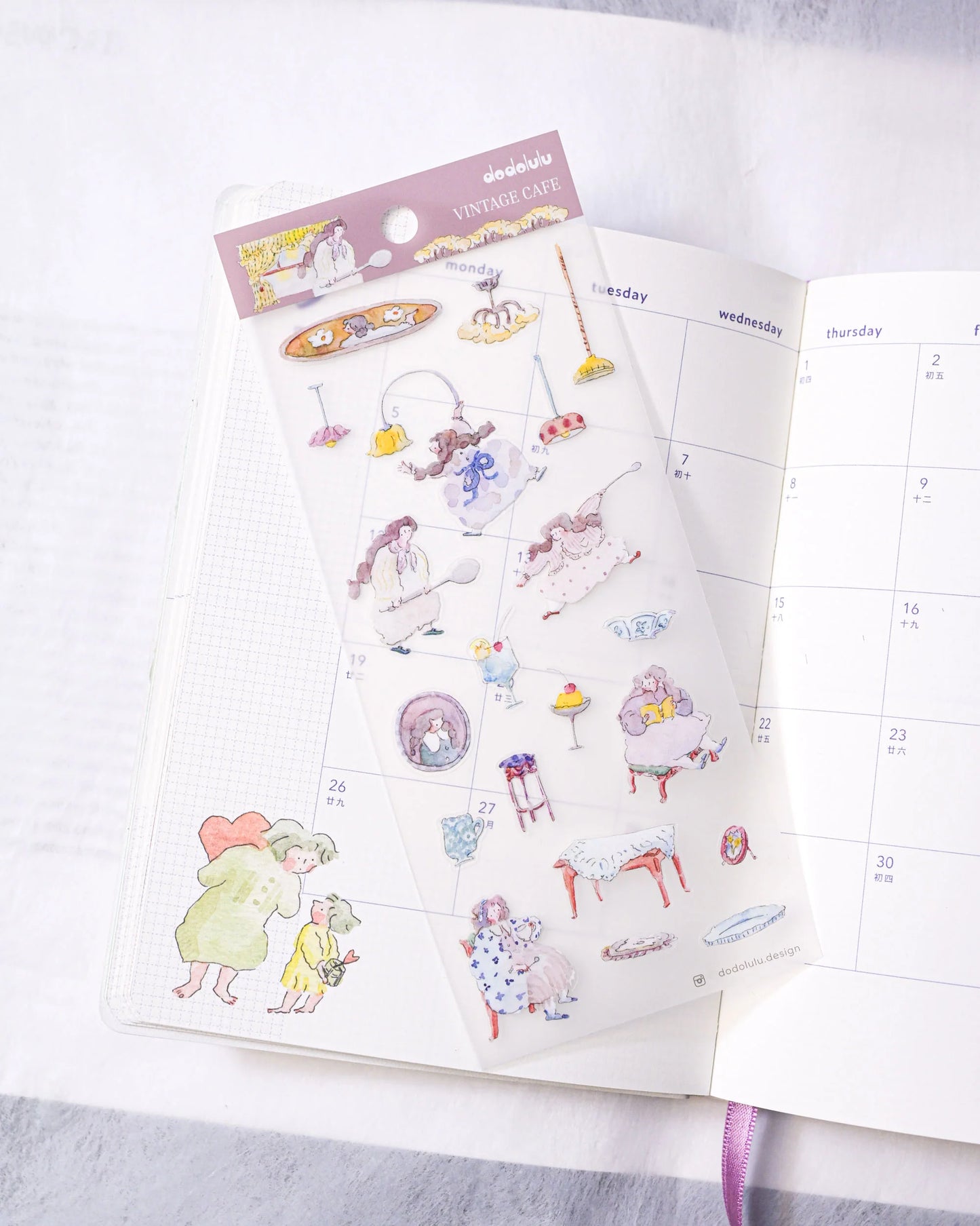 dodolulu - Matte Sticker Sheet - Vintage Cafe