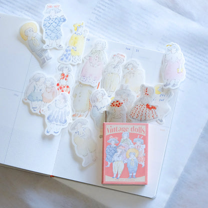 dodolulu - Washi Flake Stickers - Matchbox Series - Vintage Dolls