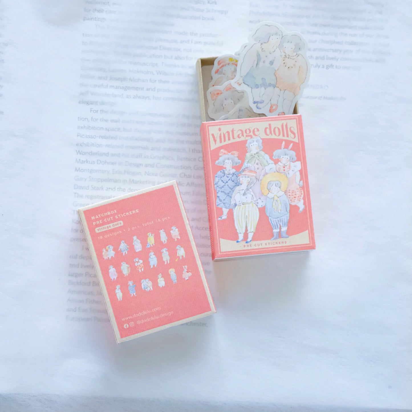 dodolulu - Washi Flake Stickers - Matchbox Series - Vintage Dolls